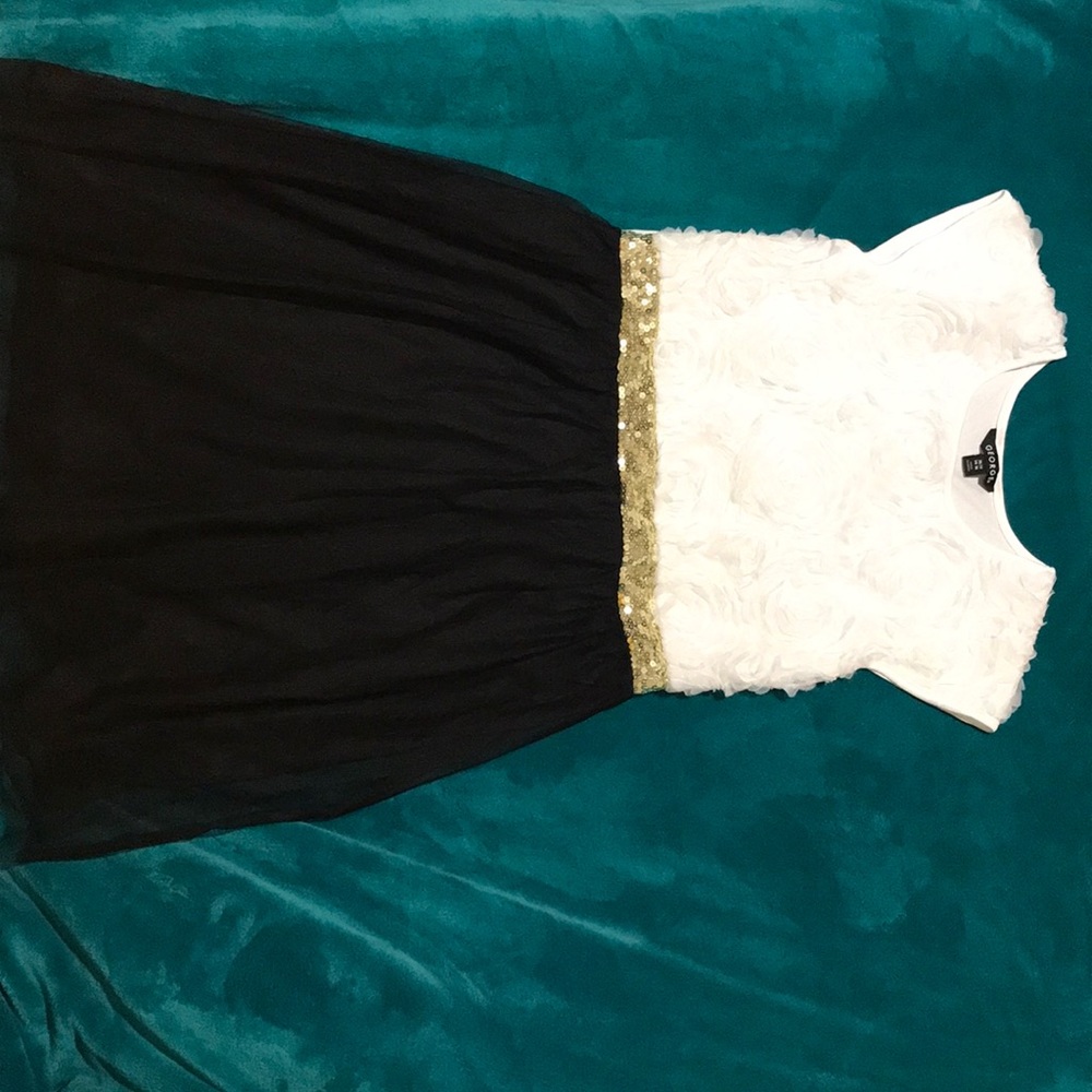 Formal white + black dress